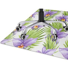 Apsauginis grindų kilimėlis Decormat Purpurinės gėlės, įvairių spalvų kaina ir informacija | Biuro kėdės | pigu.lt
