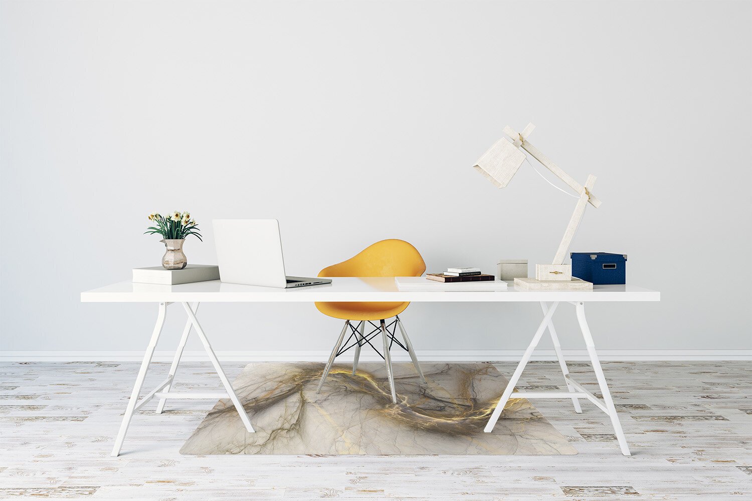 Apsauginis grindų kilimėlis Decormat Marmurinis auksas, įvairių spalvų цена и информация | Biuro kėdės | pigu.lt