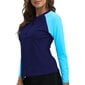 Maudymosi marškinėliai moterims Halcurt, mėlyni kaina ir informacija | Maudymosi kostiumėliai | pigu.lt