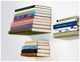 Nematoma knygų lentyna, pilka kaina ir informacija | Lentynos | pigu.lt