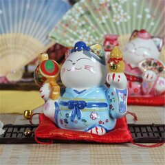 Taupyklė Japoniška laiminga katė, porcelianinė kaina ir informacija | Originalios taupyklės | pigu.lt