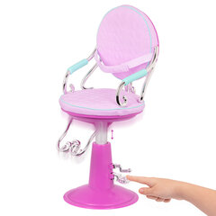 OUR GENERATION Игровой набор стлу для салона красоты, фиолетовый с сердечками цена и информация | Игрушки для девочек | pigu.lt
