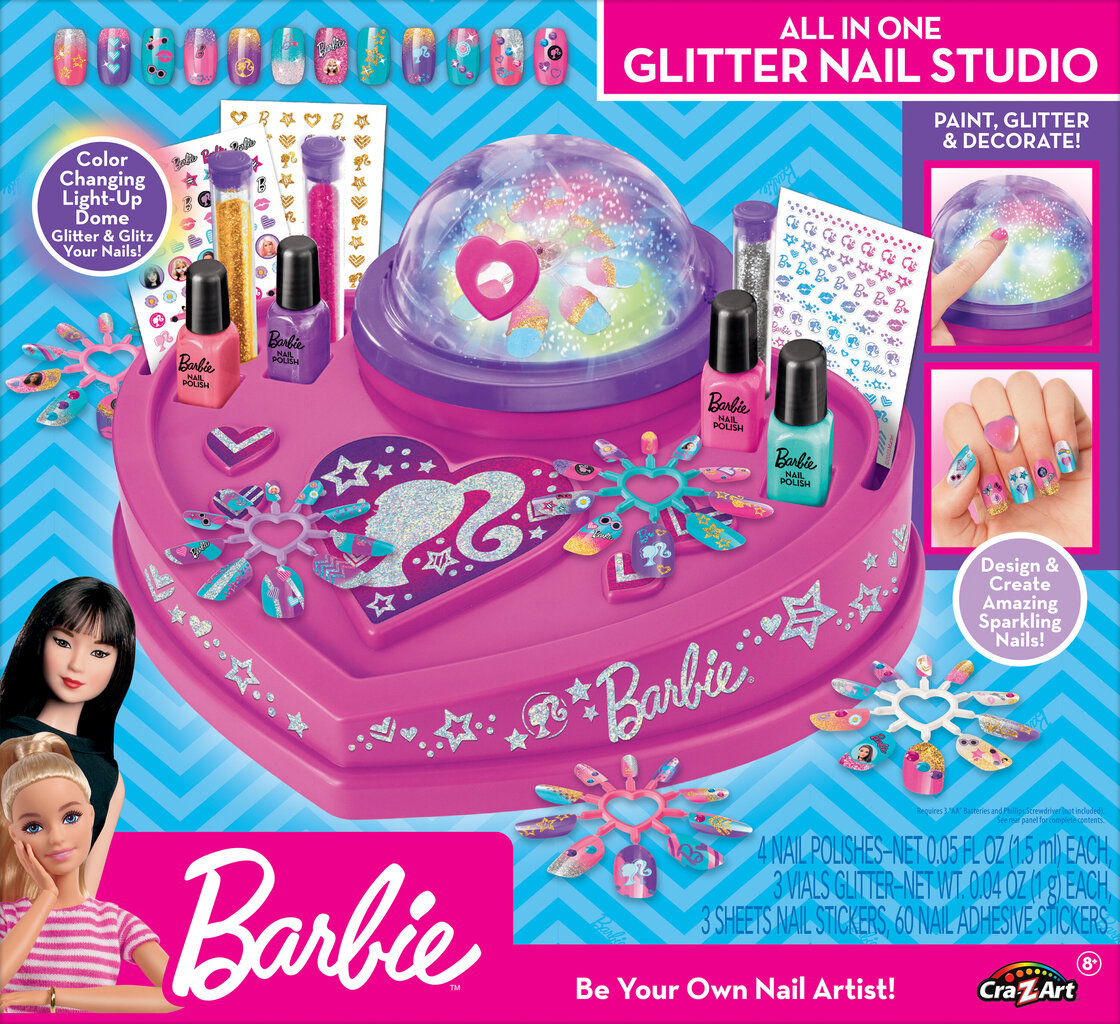 Vaikiškas manikiūro rinkinys Barbie Glitter & Shine цена и информация | Žaislai mergaitėms | pigu.lt