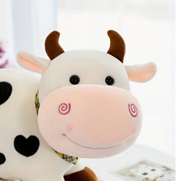 Pliušinė karvė, balta, 25cm kaina ir informacija | Minkšti (pliušiniai) žaislai | pigu.lt