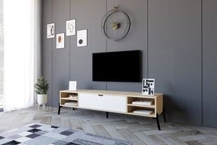 TV stovas Asir, 160x36x40 cm, rudas/baltas kaina ir informacija | TV staliukai | pigu.lt