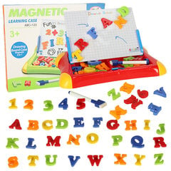 Tablica magnetyczna edukacyjna do nauki cyfry litery czerwona цена и информация | Развивающие игрушки | pigu.lt