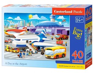 CASTORLAND Puzzle 40 elementów Maxi A Day at the Airport - Lotnisko 4+ цена и информация | Пазлы | pigu.lt