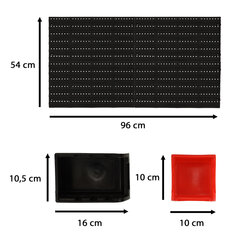 sieniniai lentynos laikikliai kabliukai pakabos konteineriai 48x21x1 cm kaina ir informacija | Mechaniniai įrankiai | pigu.lt