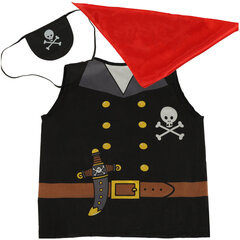 Piratų jūreivio karnavalinis kostiumas, juodos spalvos, 3-8 m. цена и информация | Карнавальные костюмы | pigu.lt