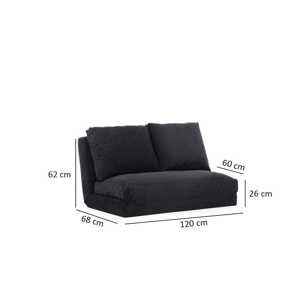 Sofa-lova Atelier Del Sofa Taida, juoda kaina ir informacija | Sofos | pigu.lt