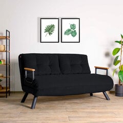 Sofa Sando, juoda цена и информация | Диваны | pigu.lt