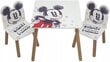 Vaikiškas stalas su kėdėmis Arditex Mickey Mouse, baltas цена и информация | Vaikiškos kėdutės ir staliukai | pigu.lt