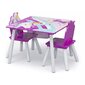 2 kėdžių ir stalo komplektas Delta Children, Vienaragis, violetinis цена и информация | Vaikiškos kėdutės ir staliukai | pigu.lt