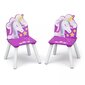 2 kėdžių ir stalo komplektas Delta Children, Vienaragis, violetinis kaina ir informacija | Vaikiškos kėdutės ir staliukai | pigu.lt