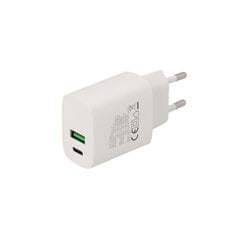 Seek Toti 20W Type-C + USB A Wall Fast Charger, White kaina ir informacija | Krovikliai telefonams | pigu.lt