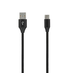 SEEK TOTI USB A to Micro USB, 2m Braided cable 2A, Black kaina ir informacija | Laidai telefonams | pigu.lt