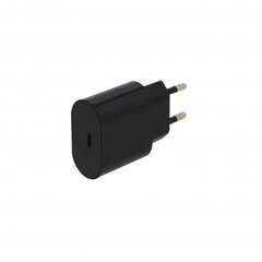 Seek Toti 20W Type-C PD Wall Fast Charger with Type-C to Type-C, 1 m PVC Data Cable 3A, Black kaina ir informacija | Krovikliai telefonams | pigu.lt