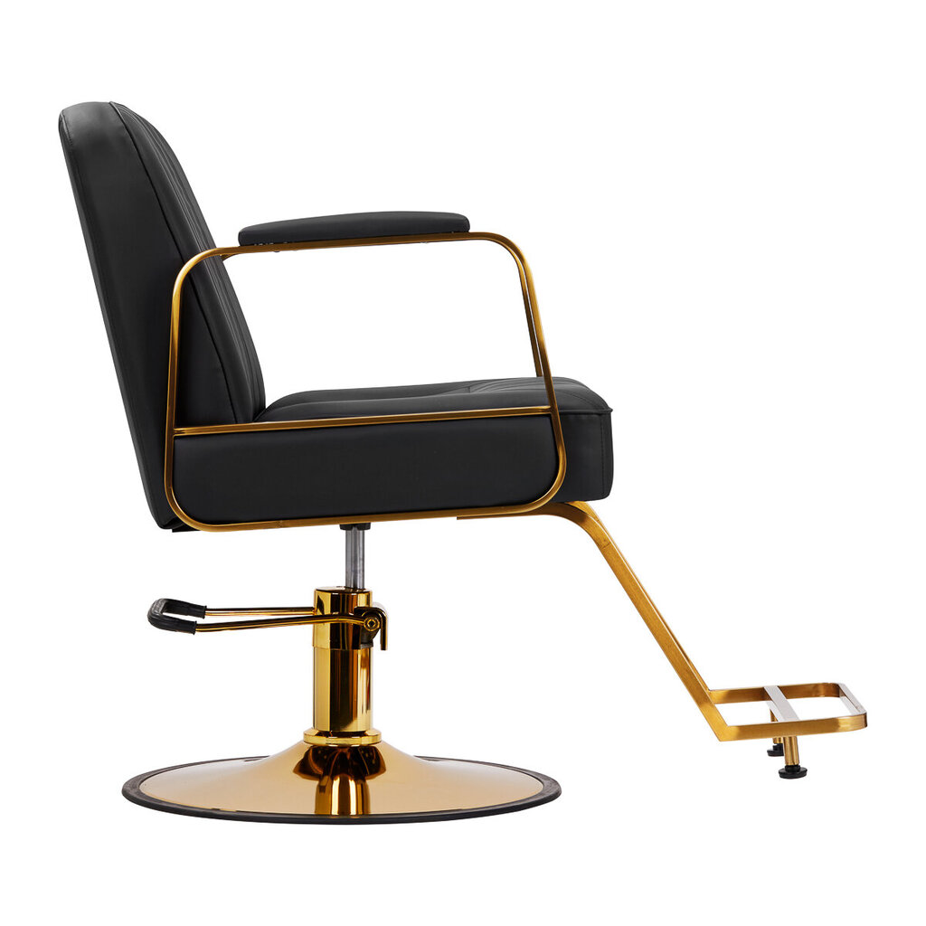 Profesionali kirpyklos kėdė Gabbiano Acri, juoda/auksinė kaina ir informacija | Baldai grožio salonams | pigu.lt