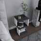 Naktinis staliukas Asir, 29,6x29,6x49,4 cm, pilkas/baltas kaina ir informacija | Spintelės prie lovos | pigu.lt