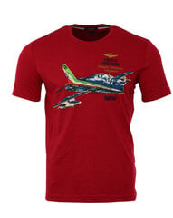Marškinėliai vyrams Aeronautica Militare, raudoni kaina ir informacija | Vyriški marškinėliai | pigu.lt