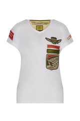 Marškinėliai moterims Aeronautica Militare, balti kaina ir informacija | Marškinėliai moterims | pigu.lt