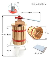 Vaisių spaustuvė, 12 L kaina ir informacija | Virtuvės įrankiai | pigu.lt