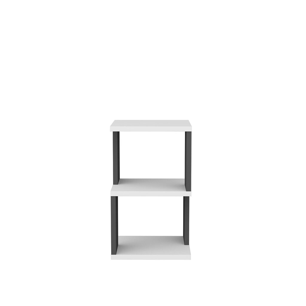 Naktinis staliukas Asir, 29,6x29,6x49,4 cm, pilkas/baltas цена и информация | Spintelės prie lovos | pigu.lt