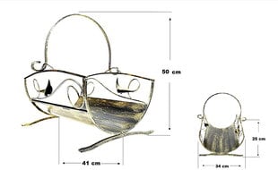 Корзина для дров для камина dk 865, золото цена и информация | Принадлежности для отопительного оборудования | pigu.lt