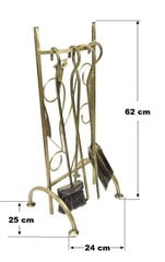 Набор инструментов для камина аксессуары dk-859, золото цена и информация | Принадлежности для отопительного оборудования | pigu.lt