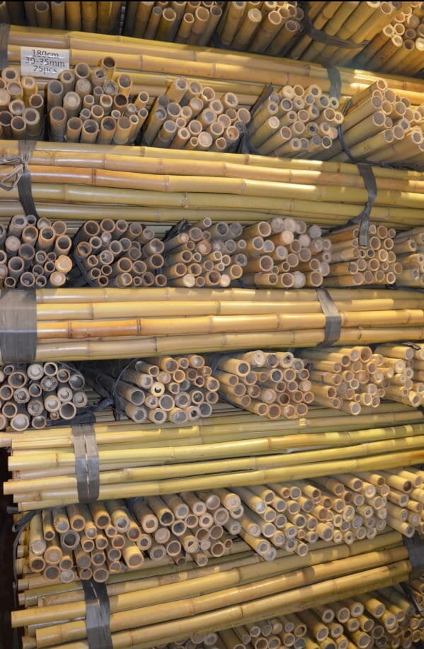 Bambukinės lazdos 180 cm 30/35 mm, 10 vnt. kaina ir informacija | Gėlių stovai, vazonų laikikliai | pigu.lt
