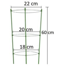 Metalinė atrama augalams, 60 cm kaina ir informacija | Gėlių stovai, vazonų laikikliai | pigu.lt