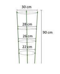 Metalinė atrama augalams, 90 cm kaina ir informacija | Gėlių stovai, vazonų laikikliai | pigu.lt