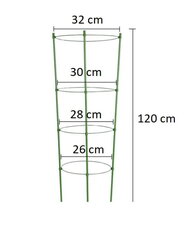 Metalinė atrama augalams, 120 cm kaina ir informacija | Gėlių stovai, vazonų laikikliai | pigu.lt