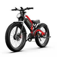 Elektrinis dviratis Duotts N26 26", juodas/raudonas kaina ir informacija | Elektriniai dviračiai | pigu.lt