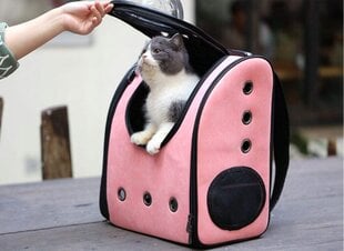 Transportavimo kuprinė šunims arba katėms Korbi, rožinė kaina ir informacija | Transportavimo narvai, krepšiai | pigu.lt