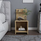 Naktinis staliukas Asir, 35,6x37,4x72 cm, smėlio spalvos kaina ir informacija | Spintelės prie lovos | pigu.lt