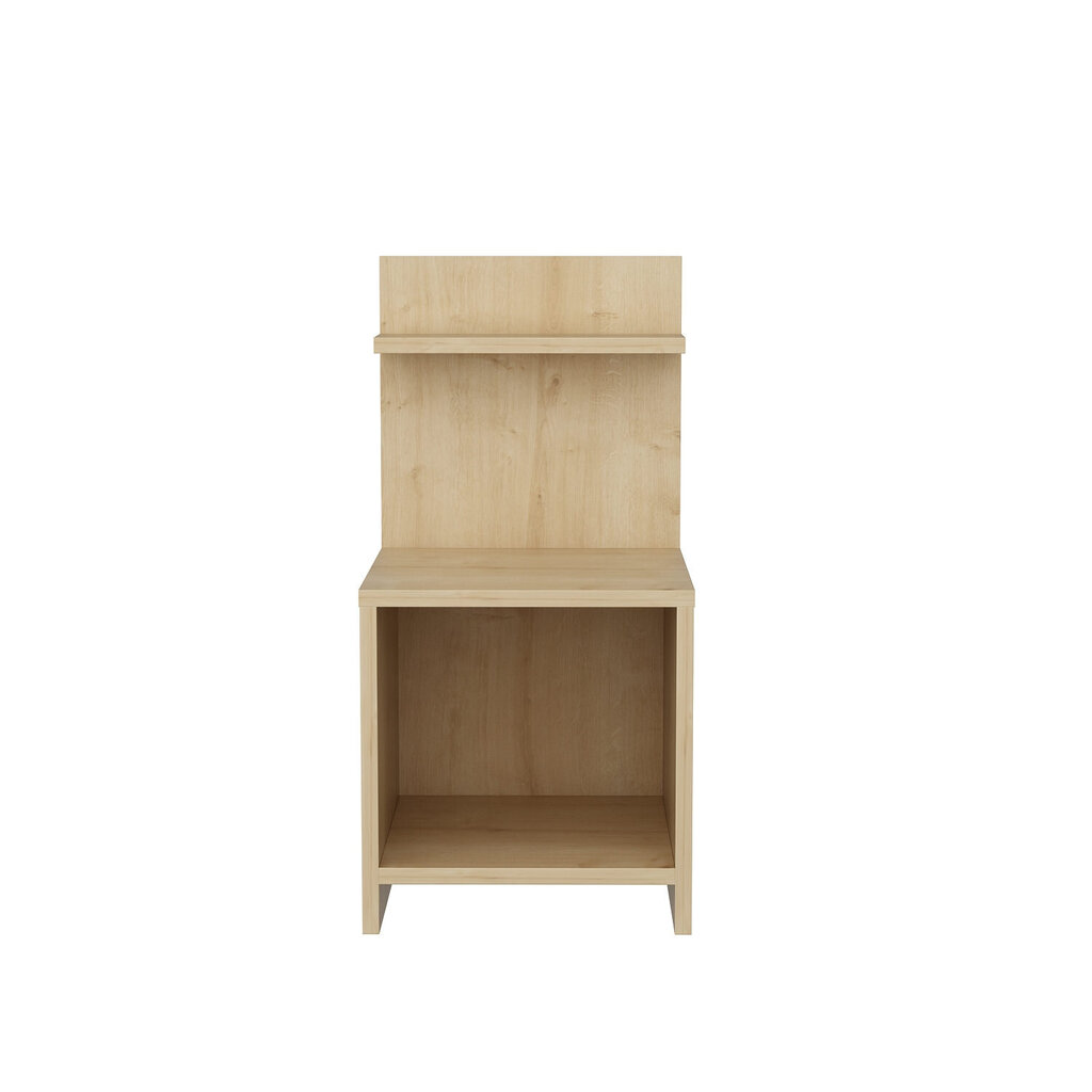 Naktinis staliukas Asir, 35,6x37,4x72 cm, smėlio spalvos kaina ir informacija | Spintelės prie lovos | pigu.lt