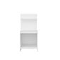 Naktinis staliukas Asir, 35,6x37,4x72 cm, baltas kaina ir informacija | Spintelės prie lovos | pigu.lt