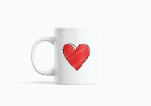 Puodelis Širdis, 300ml kaina ir informacija | Originalūs puodeliai | pigu.lt