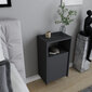 Naktinis staliukas Asir, 36x25,3x61,4 cm, pilkas kaina ir informacija | Spintelės prie lovos | pigu.lt