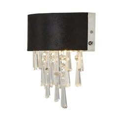 Searchlight настенный светильник Glamour 50818-2BK цена и информация | Настенные светильники | pigu.lt