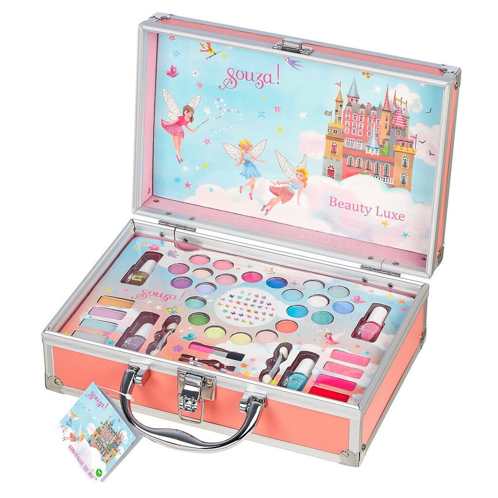 Kosmetinis lagaminas su dekoratyvine kosmetika mergaitėms Souza kaina ir informacija | Kosmetika vaikams ir mamoms | pigu.lt