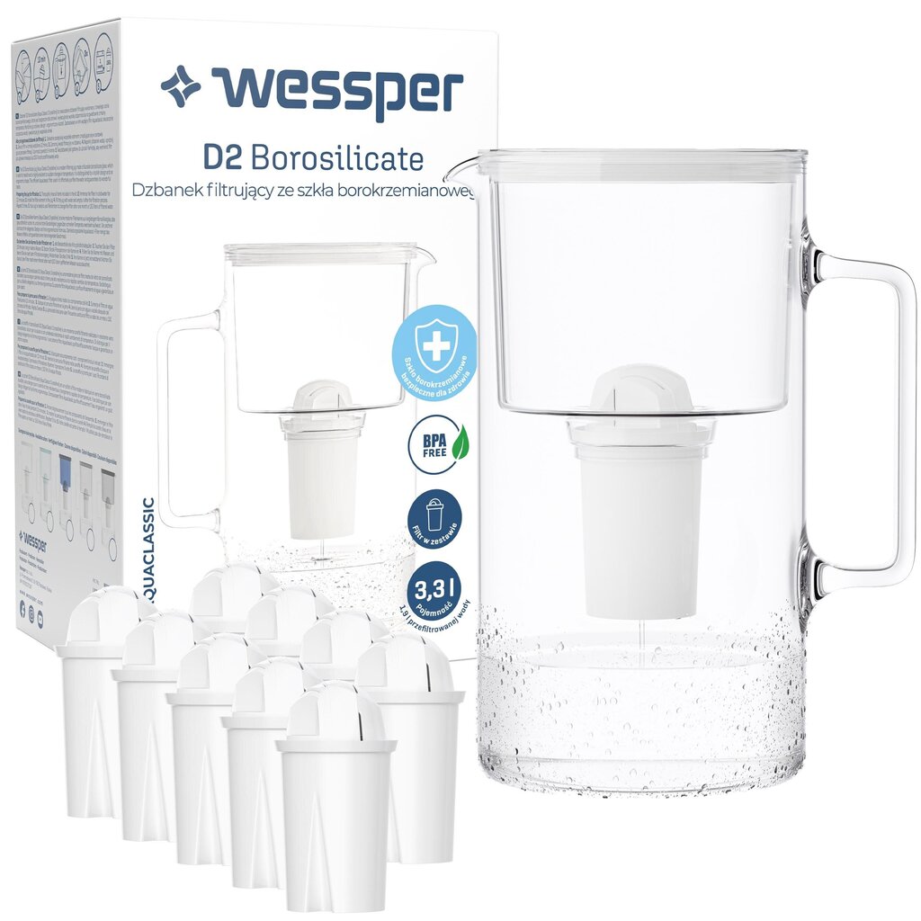 Wessper AquaClassic D2, 10vnt. kaina ir informacija | Vandens filtrai | pigu.lt