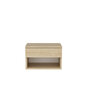 Naktinis staliukas Asir, 44,6x29x31,9 cm, smėlio spalvos kaina ir informacija | Spintelės prie lovos | pigu.lt