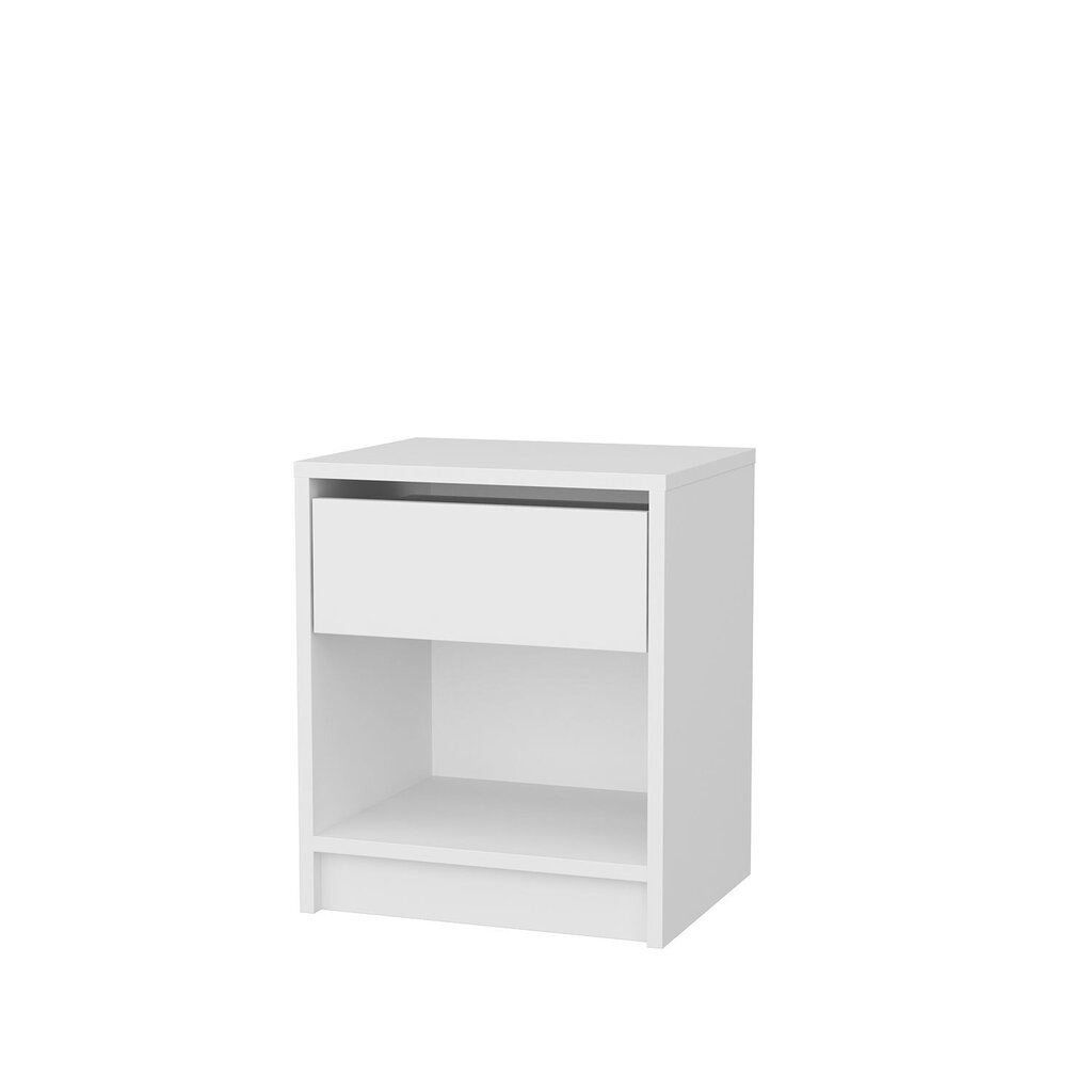 Naktinis staliukas Asir, 44,6x35,9x52,8 cm, baltas kaina ir informacija | Spintelės prie lovos | pigu.lt
