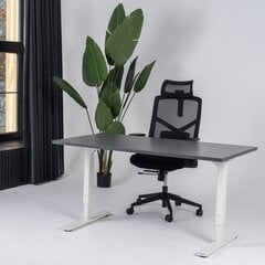 Reguliuojamas stalas Ergostock Forza line, 120x65 cm, juodas/baltas kaina ir informacija | Kompiuteriniai, rašomieji stalai | pigu.lt
