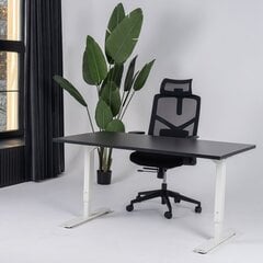 Reguliuojamas stalas Ergostock Forza line, 120x80 cm, juodas/baltas kaina ir informacija | Kompiuteriniai, rašomieji stalai | pigu.lt