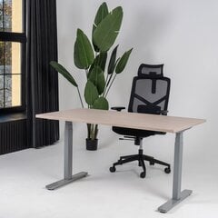 Reguliuojamas stalas Ergostock Unico line, 120x80 cm, rudas/juodas kaina ir informacija | Kompiuteriniai, rašomieji stalai | pigu.lt