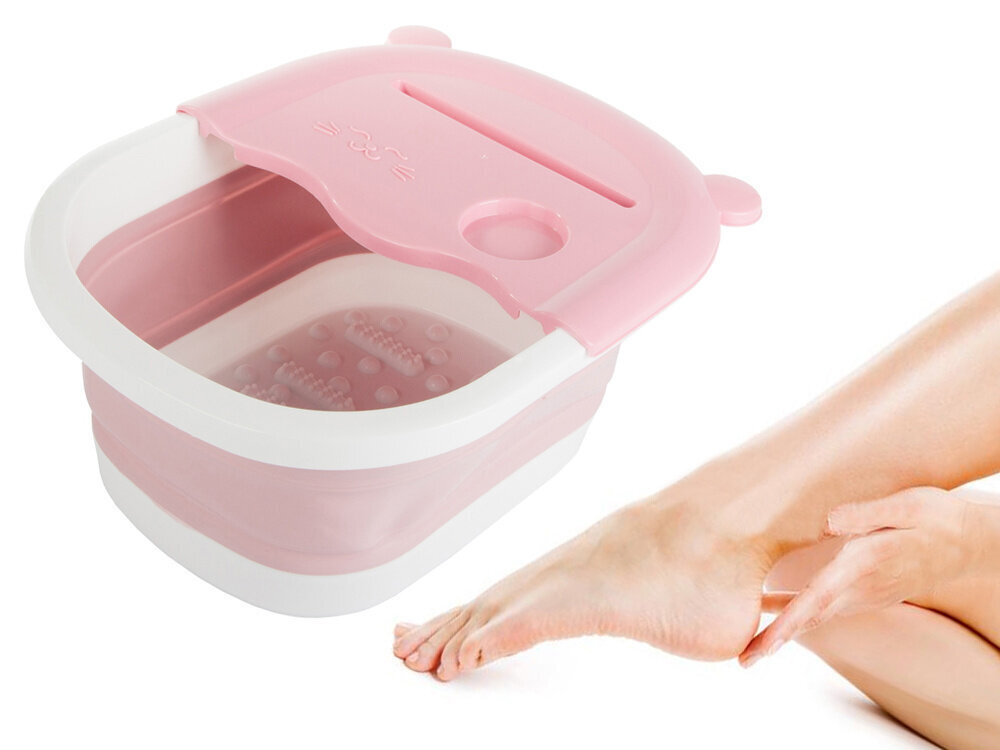 Pėdų masažo vonia, balta/rožinė kaina ir informacija | Masažo reikmenys | pigu.lt