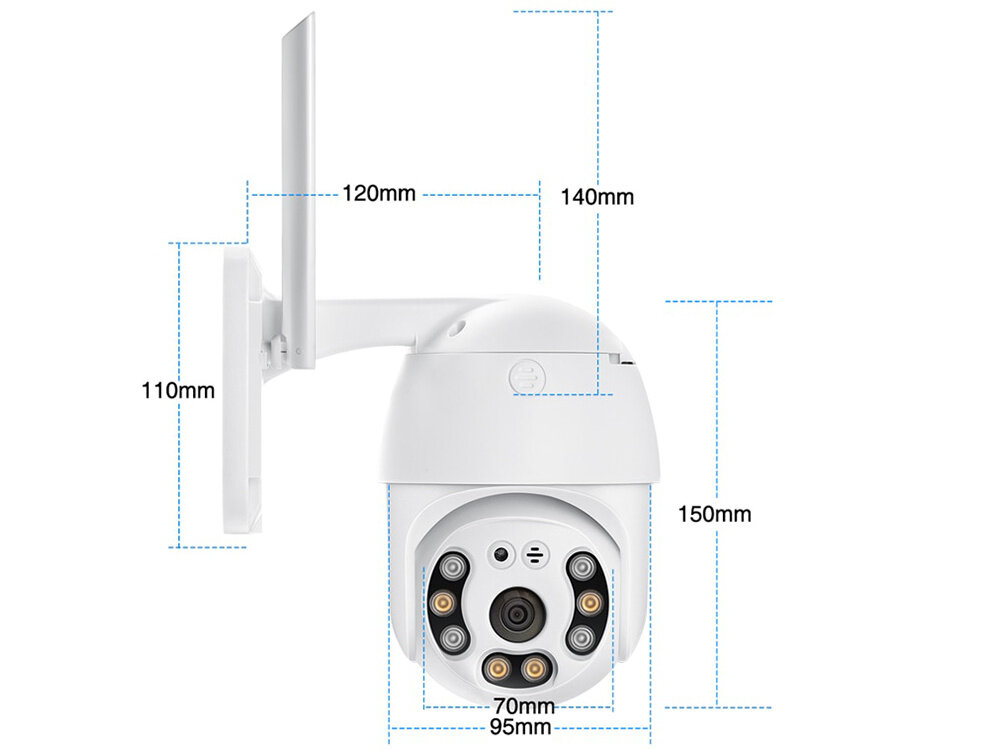 Lauko kamera wifi Full HD kaina ir informacija | Stebėjimo kameros | pigu.lt